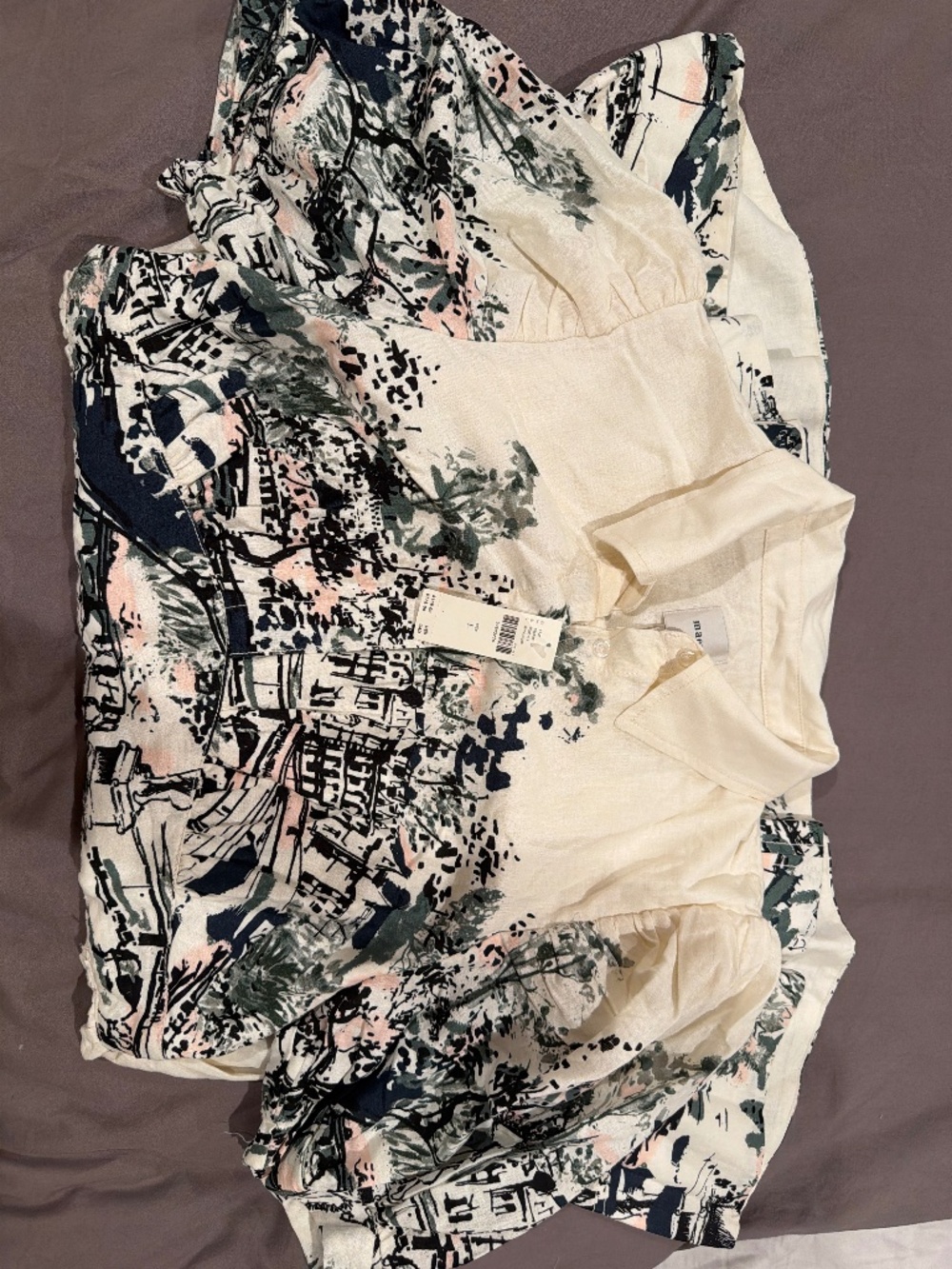 Maeve Anthropologie Linen Blend Midi Dress NWT Size Large